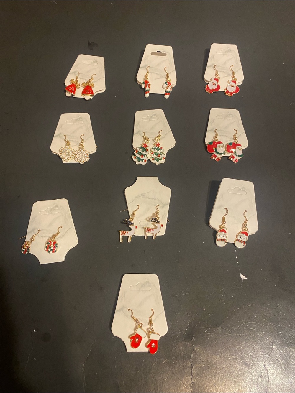 Fashion Jewelry Red and White Christmas Earring Sets